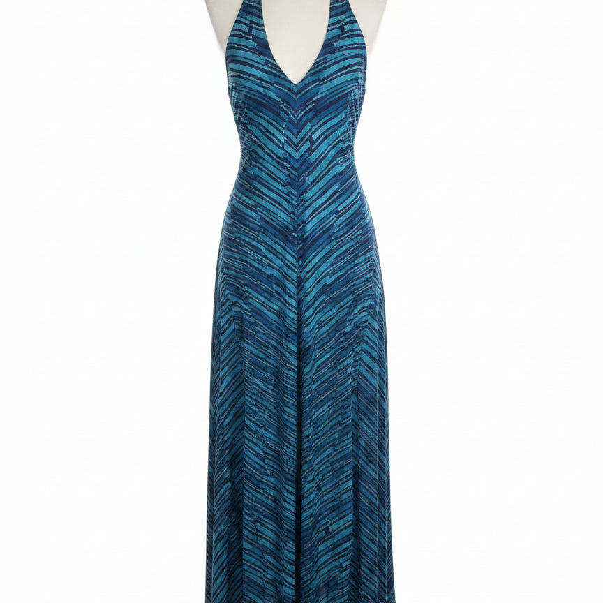 Tommy Bahama · Halter Dress · Medium · NavyBlue Striped