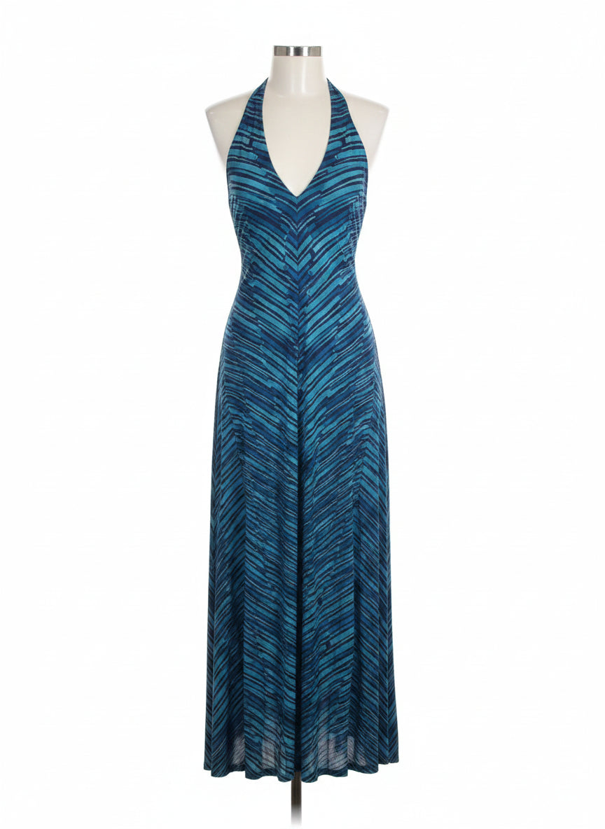 Tommy Bahama · Halter Dress · Medium · NavyBlue Striped