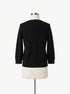 Alfani · 100% Silk Woven Trim Collar Detail · Large Petite · Black