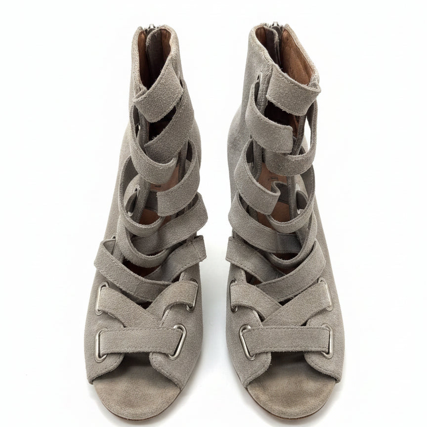 Jeffrey Campbell · Salazal Peeptoe Bootie · 7 · Taupe