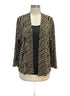 JMCollection · Cardigan with built in top · 2X · MossBlk Sparkly