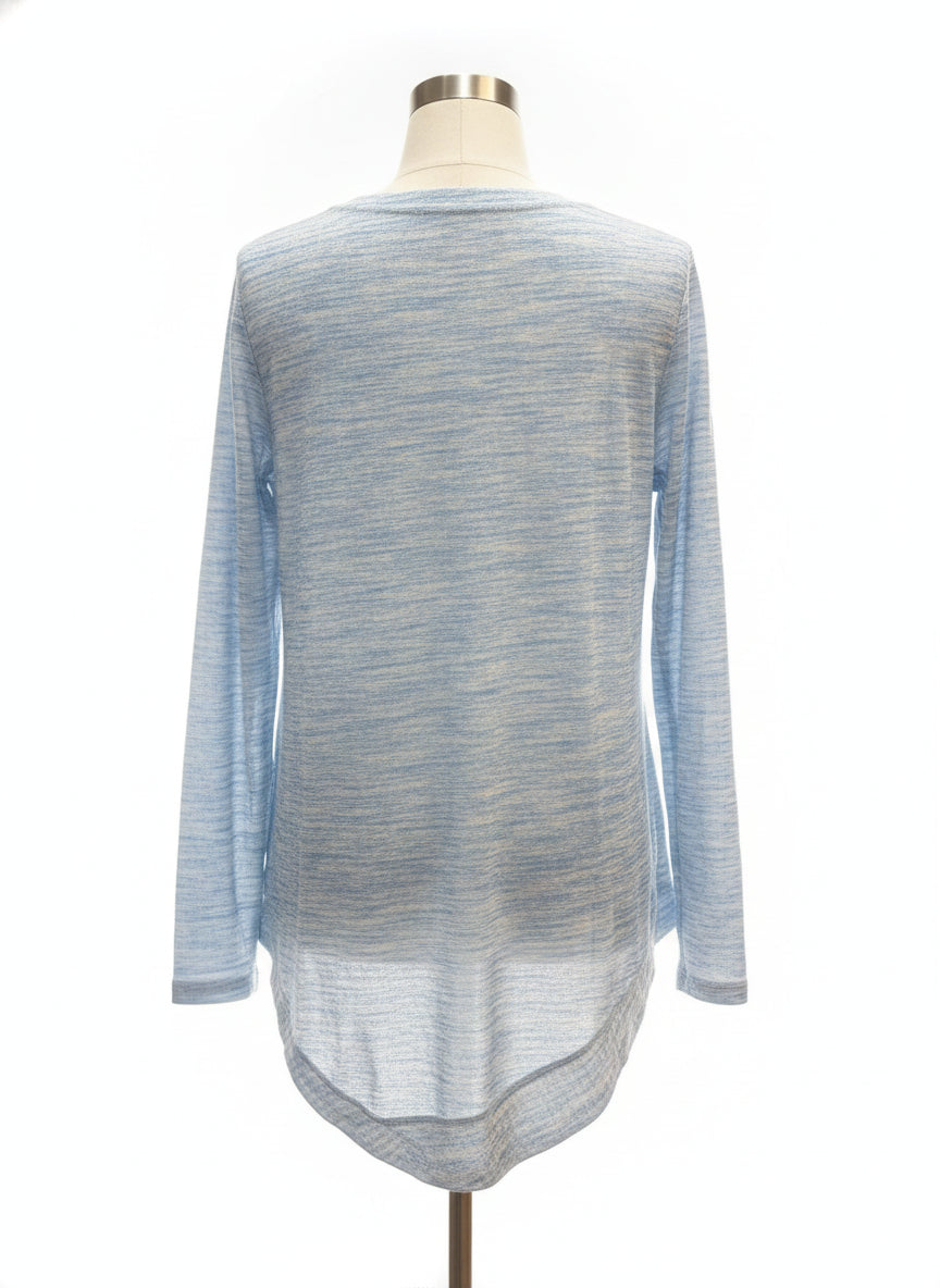 Anthropologie · Blue Tassel Tunic Knit Top · XLarge · BlueWhite