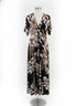 Ashley Stewart · Faux wrap maxi dress · 18/20 · Black Multi