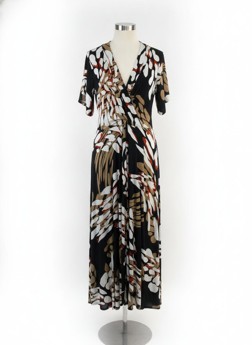 Ashley Stewart · Faux wrap maxi dress · 18/20 · Black Multi