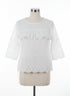 Anthropologie · Blue Tassel White Lace Poplin Blouse · Small · White Eyelet