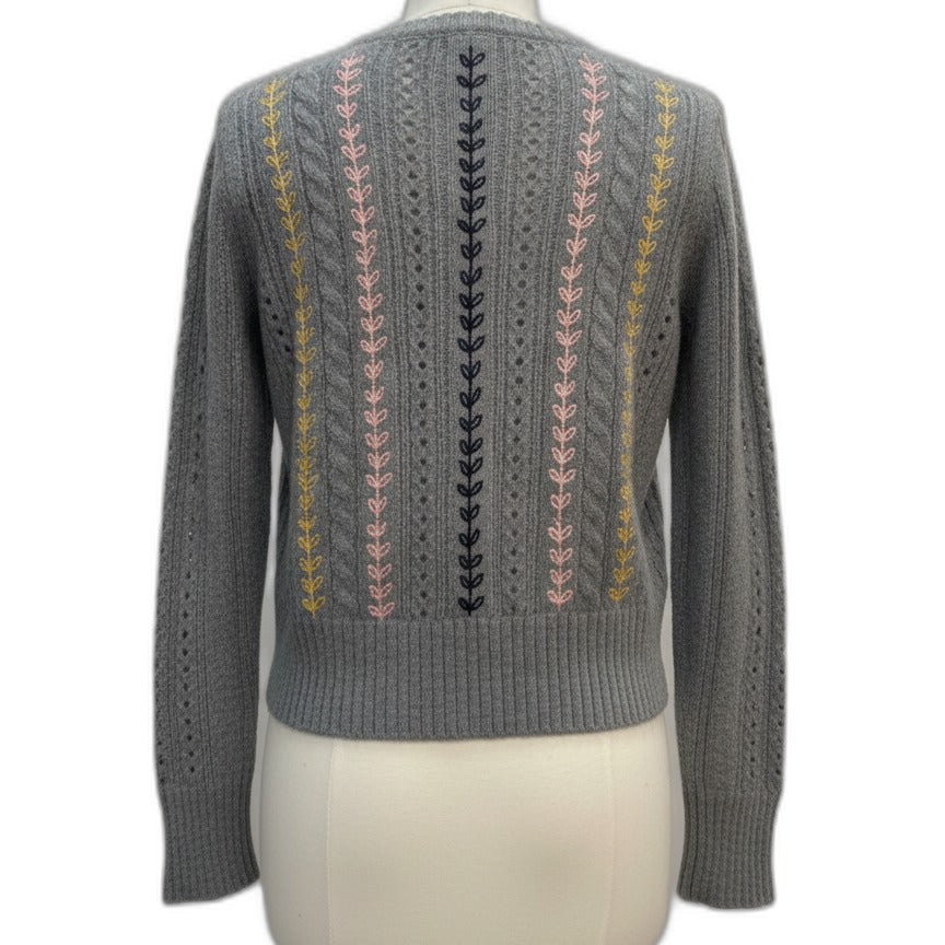 Boden · Cable Knit · Large · GrayMulti