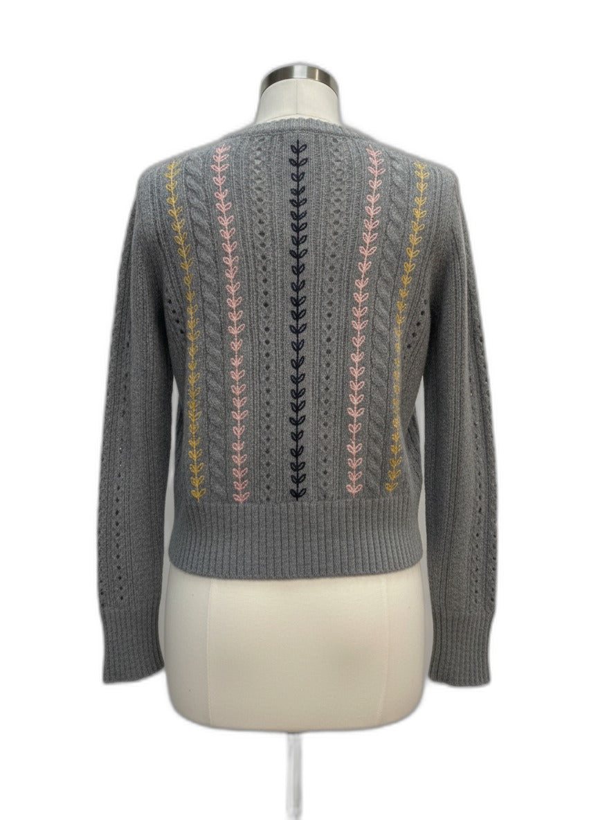 Boden · Cable Knit · Large · GrayMulti