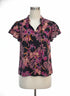 Oddi · Flutter Sleeve Top · Small · Black Floral