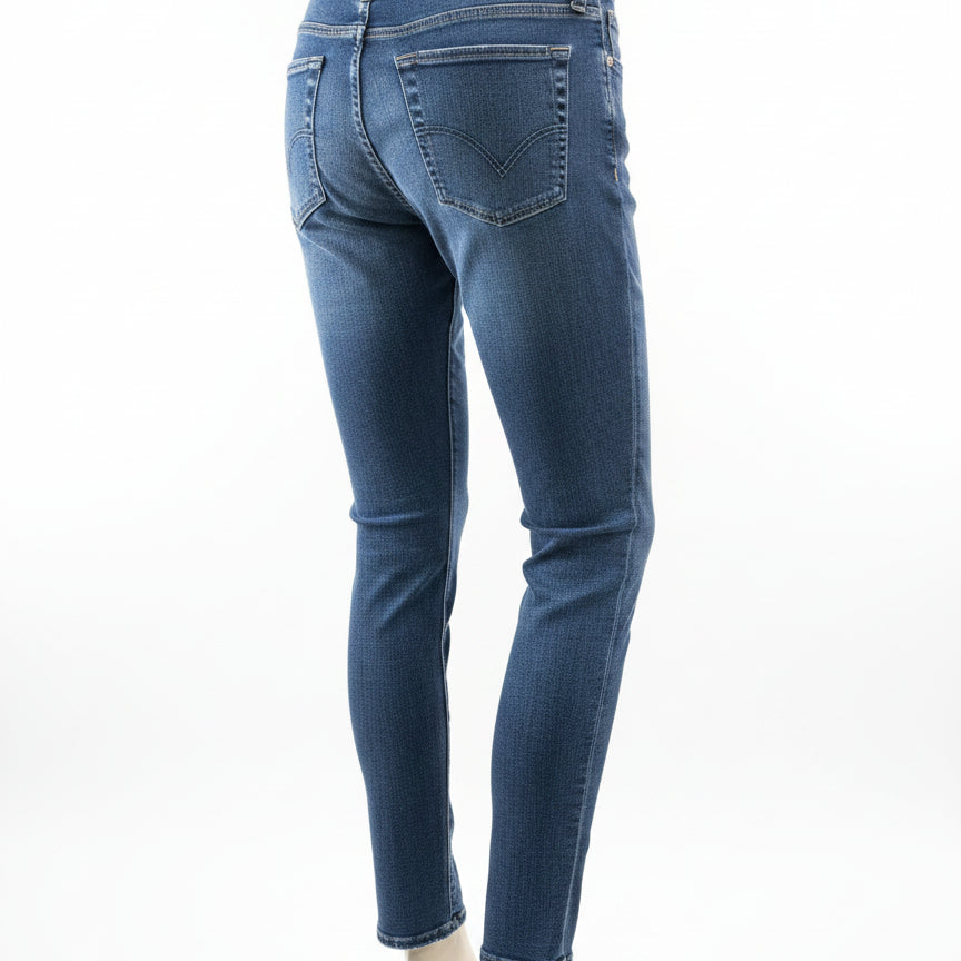 AG · Skinny Jeans Denim Raw Hem · 10 · Blue Denim