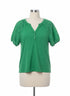 Lucky Brand · Eyelet Detail Sleeves Short Sleeve Top · Medium · Green