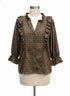 Anthropologie · Blue Tassel · Small · Black/Tan Gingham
