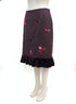 Fit and Flare · Jon Skirt Velvet Applique and Trim · 4 · Burgundy