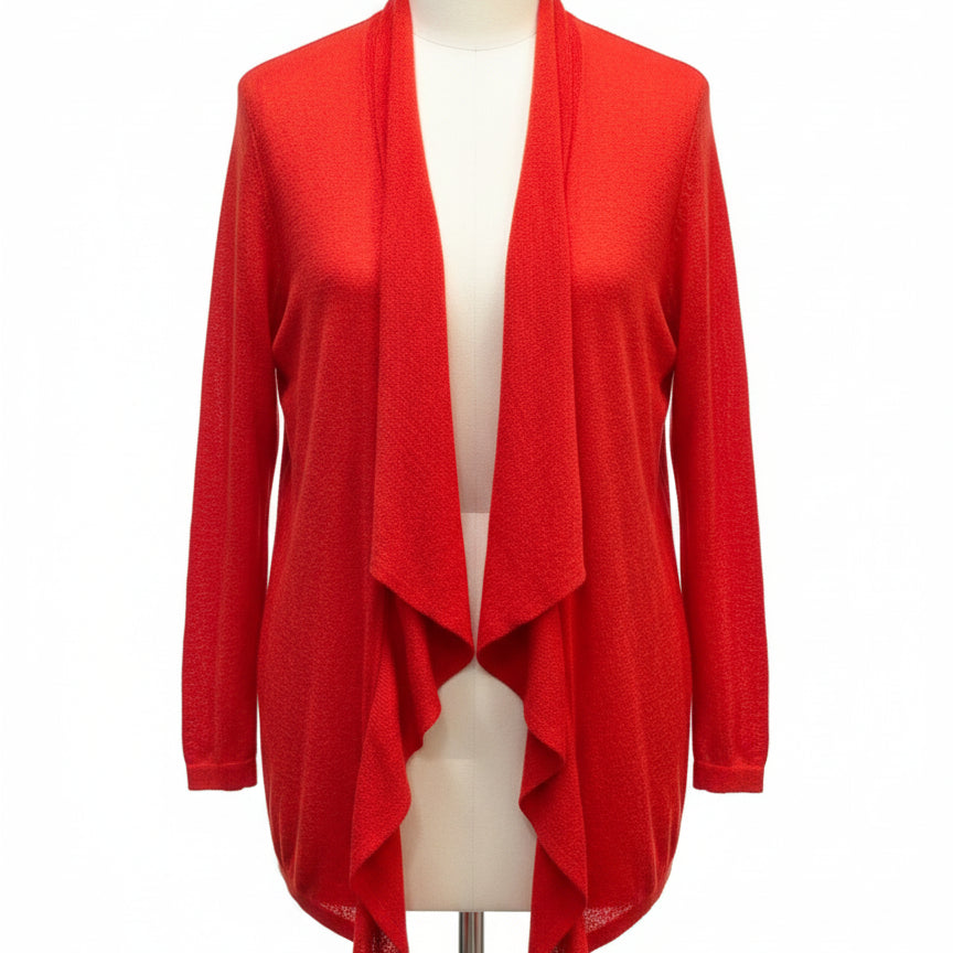Chico's · Open Drape Cardigan · Large · Red