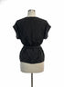 1. State · Cap Sleeve Top with Tie Belt · 2X · Black/White Polka Dot