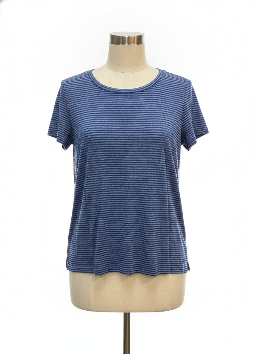 Talbots · ShortSleeve Top · Small · Blue, Pink Floral