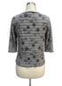 Jane + Eric · BlackWhite Floral Print Jane & Eric Ruffle Detail · Small · Black and White