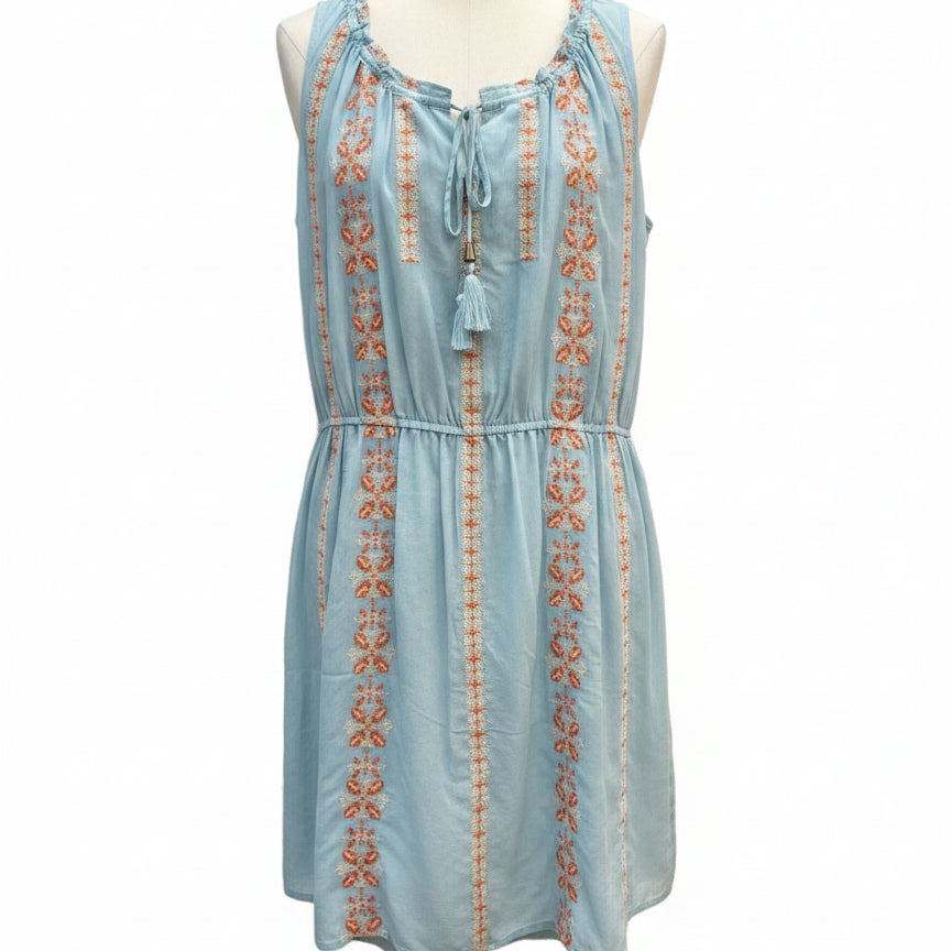 Sundance · Boho Chic Dress · Large · AquaCoral