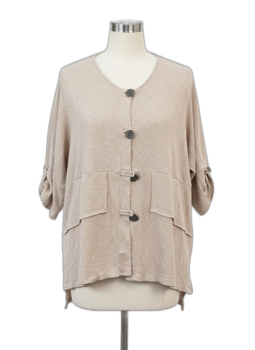 Chalet · Button Up Cardigan · XLarge · Sand