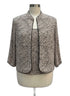 Alex Evenings · Evening Jacket · 1X · Taupe & Silver