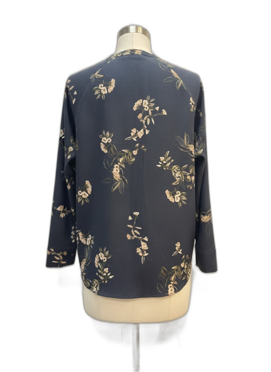 Vince · Floral Print · XSmall · NavyTan