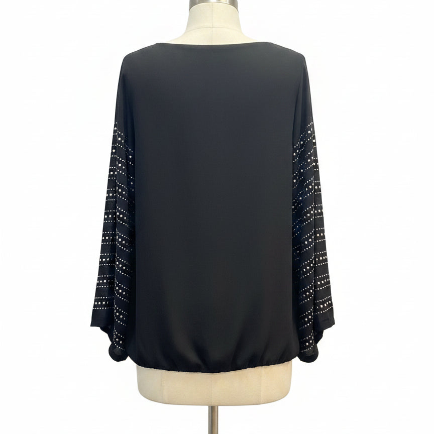 Alfani · Bell Sleeve Top · 16W · Black