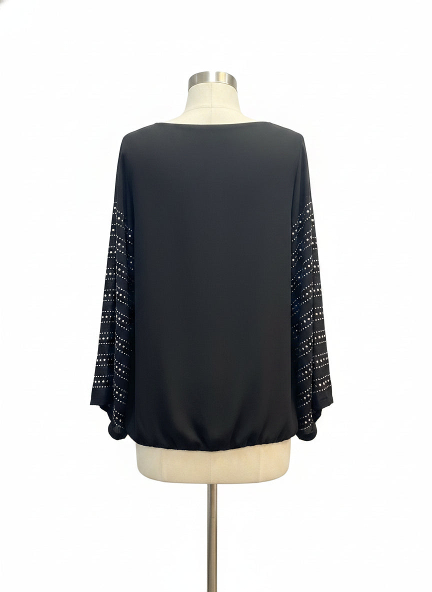 Alfani · Bell Sleeve Top · 16W · Black