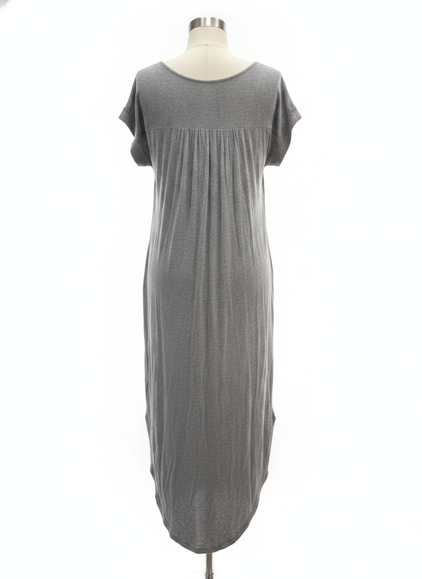 Caite · Embroidered maxi dress · Small · GrayMulti