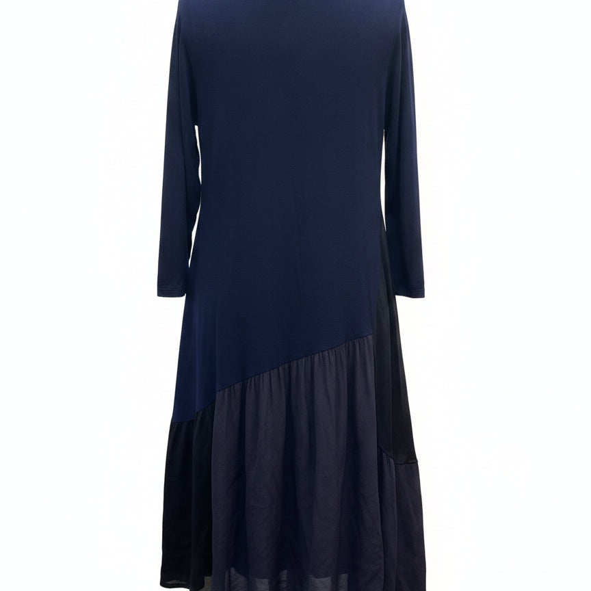 Sundance · Boho Chic Asymmetrical Dress · Large · Navy