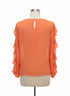 Vince Camuto · Cold Shoulder Top Ruffled Sleeve · Medium · Papaya