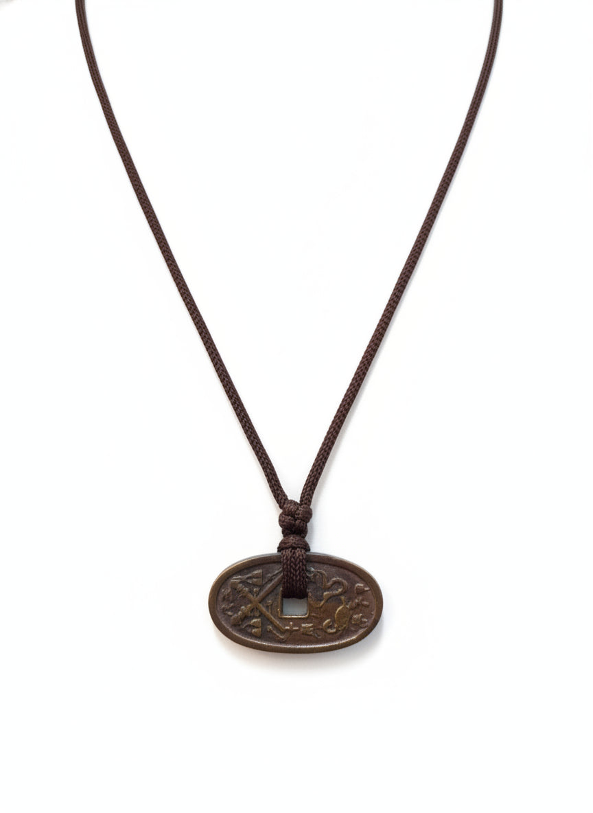 The Clothes R · 1835-1870 Japanese 100 Mon Coin Necklace · Adjust · Bronze