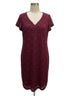 ConnectedApparel · Sparkley short sleeve dress · 22W · Merlot