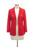 Chico's · Button Up Blazer, Red Lace Detail · Medium · Red
