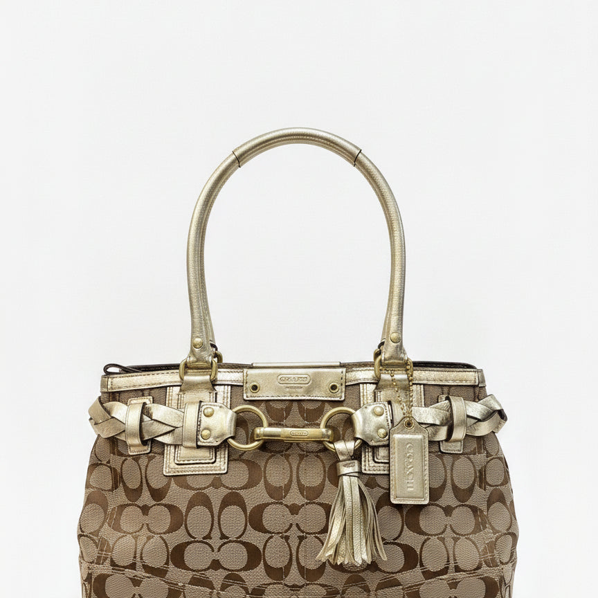 COACH · Hamptons Signature · Shoulder · TanGold