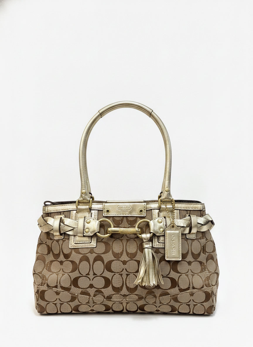COACH · Hamptons Signature · Shoulder · TanGold
