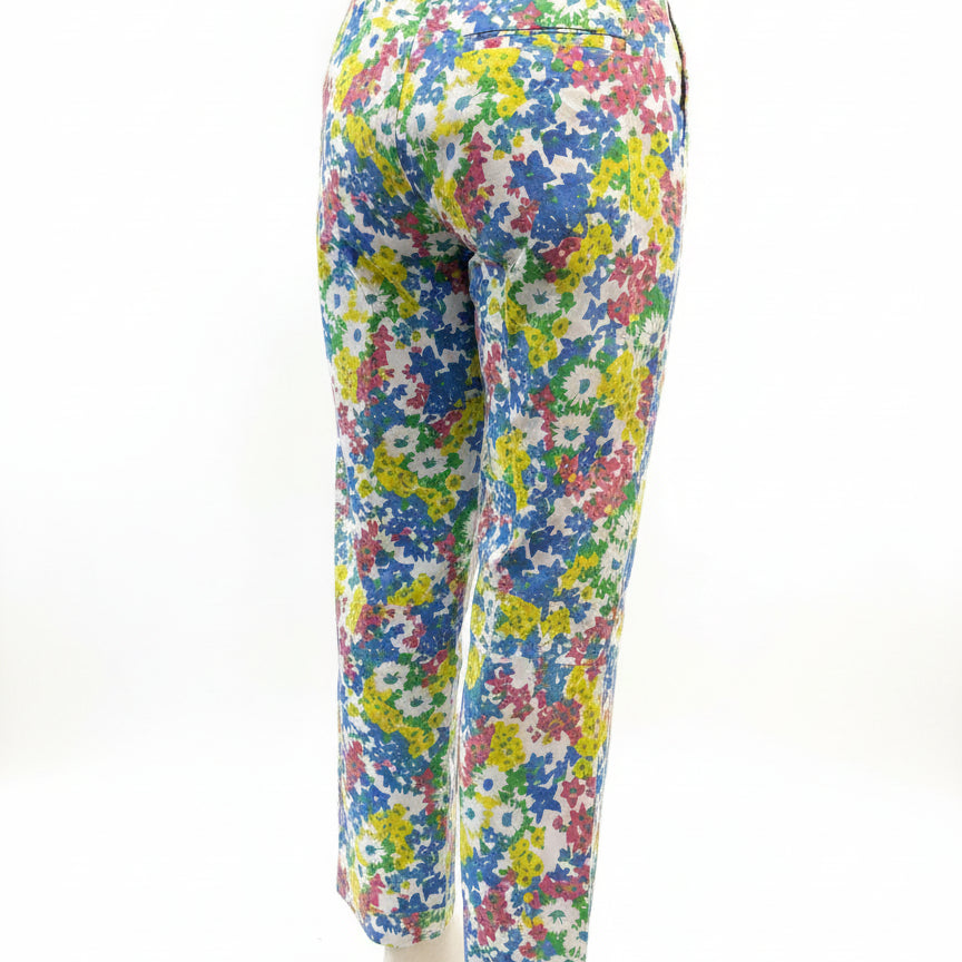 Kina&Tam · Straight Leg Pants · 10/12 · BlueFloral