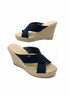 DKNY · Maryn Crossband Platform Wedge · 7 · NavyCream