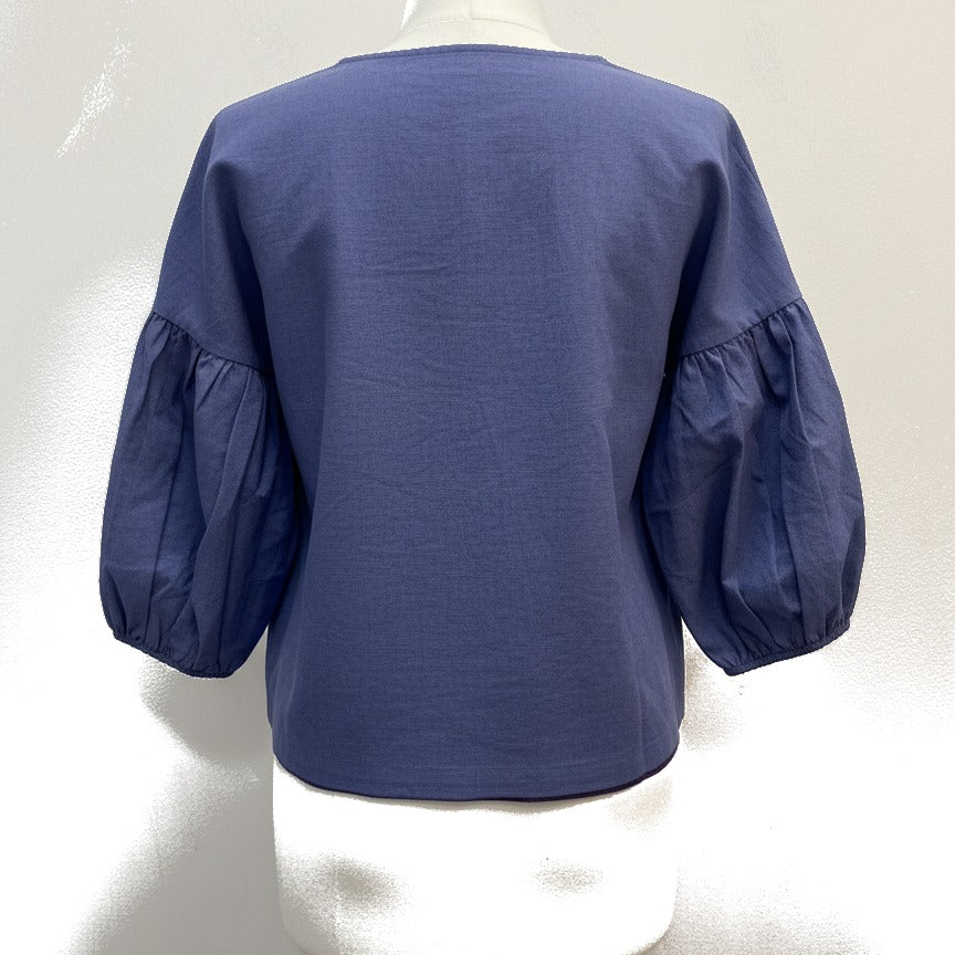 Gudrun Sjödén · BlueBerry Cotton Blouse · Medium · Blueberry