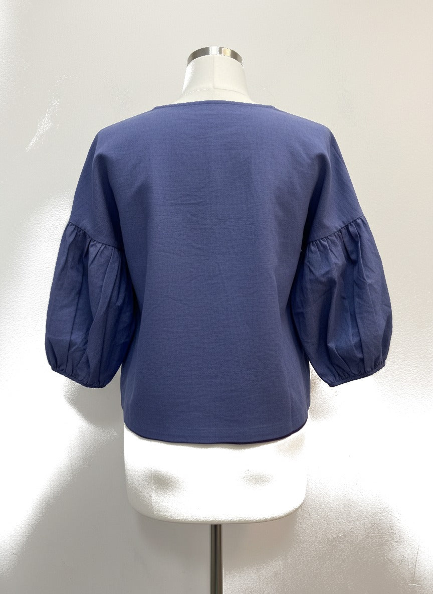 Gudrun Sjödén · BlueBerry Cotton Blouse · Medium · Blueberry