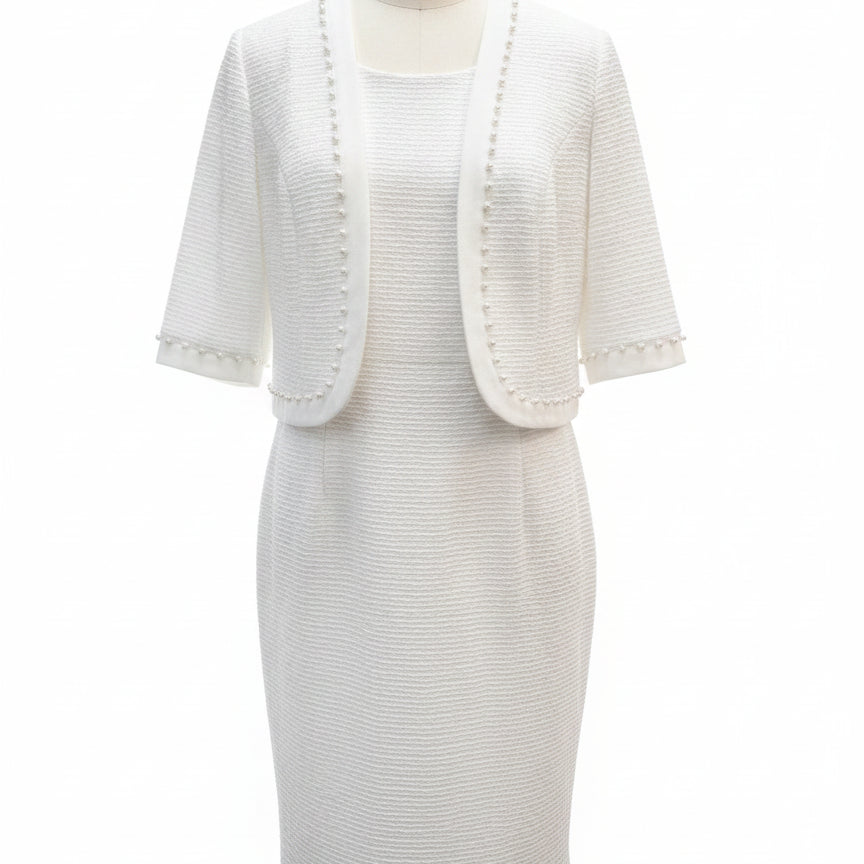 Maya Brooke · Jacket and dress set · 18 · White
