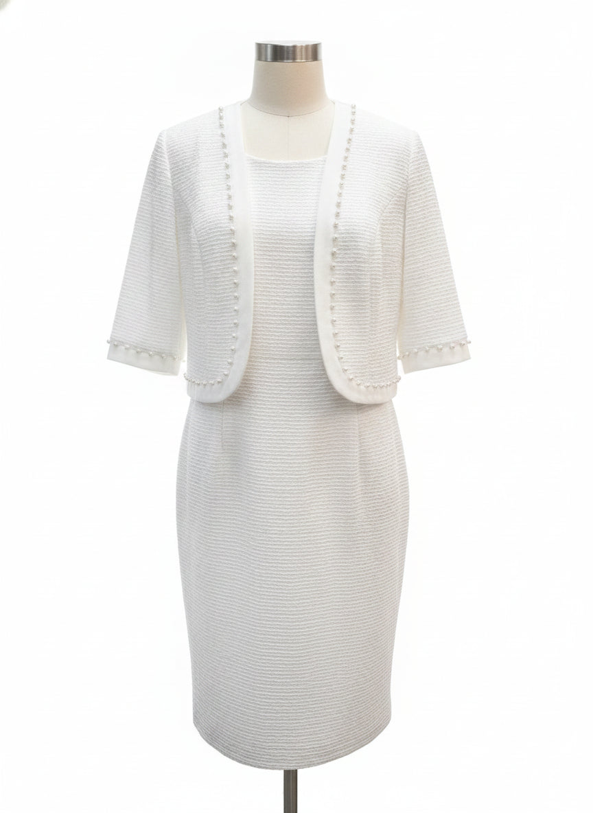 Maya Brooke · Jacket and dress set · 18 · White