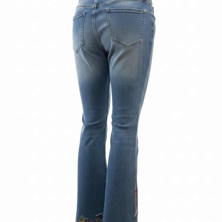 INC · Bootcut Denim Embroidered · 12 · Blue Denim Embroidered
