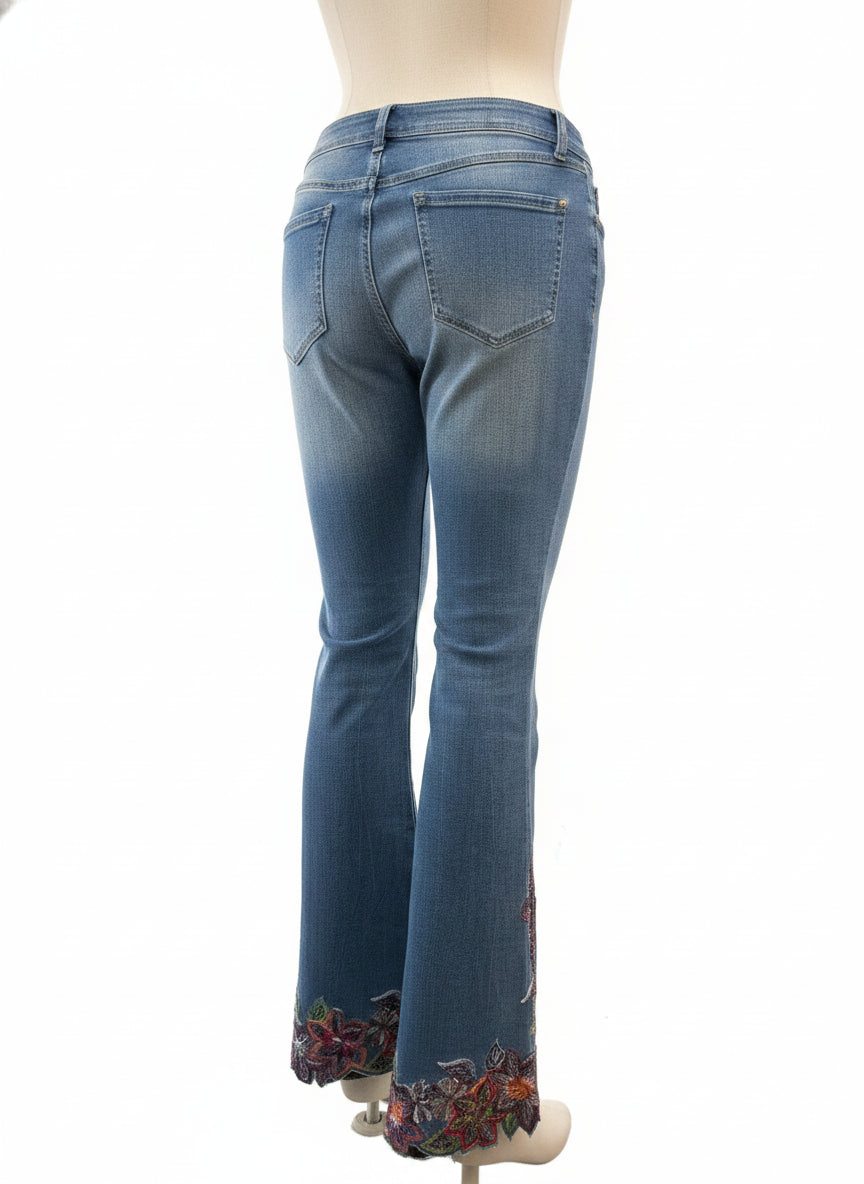 INC · Bootcut Denim Embroidered · 12 · Blue Denim Embroidered