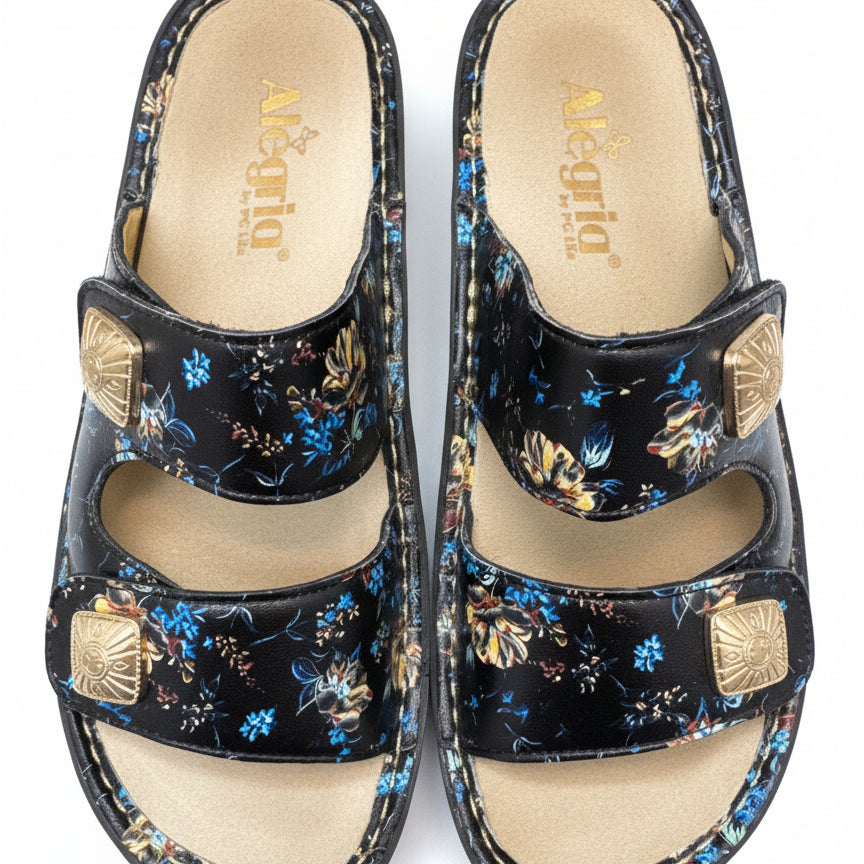 Alegria · Shoes · 6.5 · BlackFloral Leather