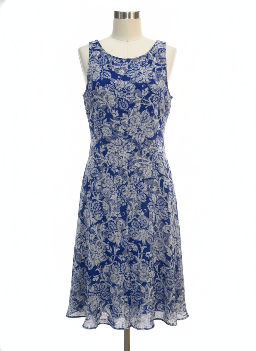 CAbi · Willow 2-in-1 Dress · Medium · BlueWhite