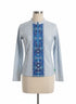 Aqua et Sol · 1/4 Zip Rash Guard · Large · Blue/White