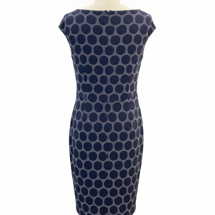 Ralph Lauren · Cap Sleeve Dress Twist front detail · 18 · NavyWhite Polka-Dots