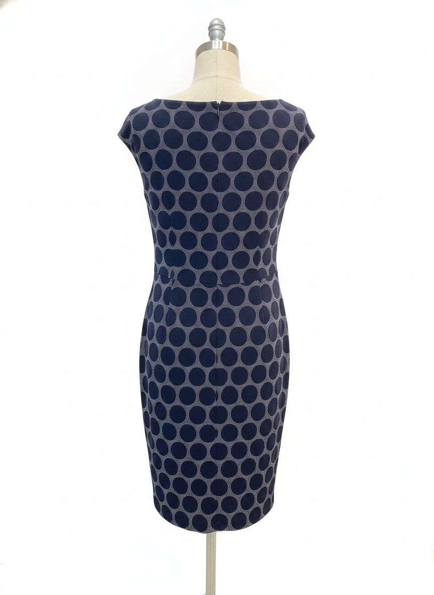 Ralph Lauren · Cap Sleeve Dress Twist front detail · 18 · NavyWhite Polka-Dots