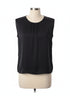 DKNY · Pleated Cap Sleeve Top · Medium · Black
