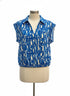 Nine West · Cap Sleeve Top · Small · Blue/White