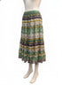 Sundance · Boho Southwestern Tiered Skirt · Small · GreenMulti